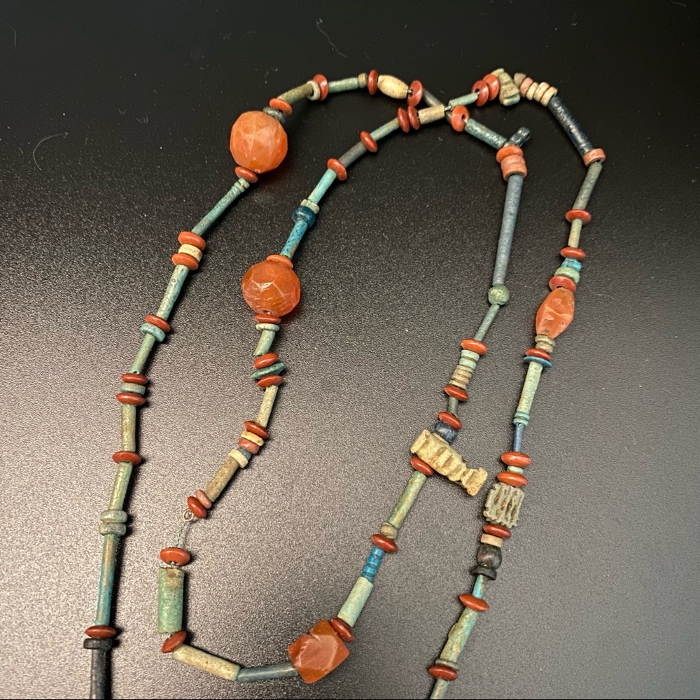 Vintage Multi Gemstone, Turquoise, Coral, Stone Long Beaded Pendant Necklace - Picture 4 of 16